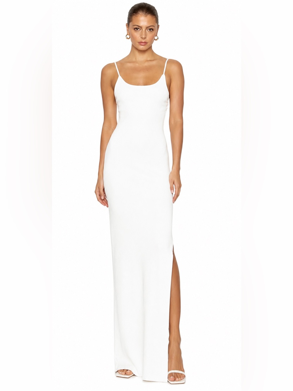 SNDYS Hudson White Open Back Maxi Dress Size XS